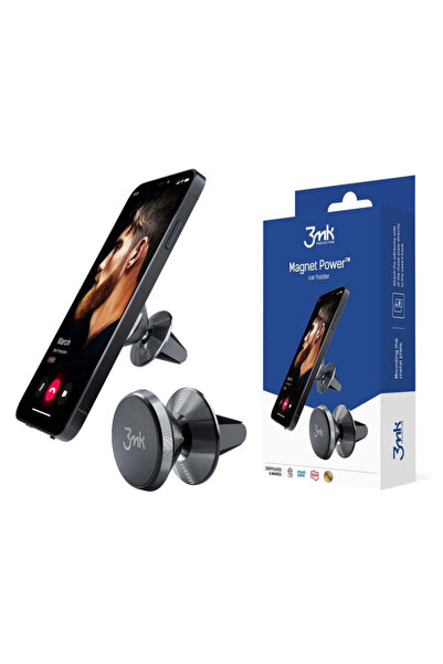 dalip Suport auto magnetic pentru grila de ventilație, 3mk Power, negru