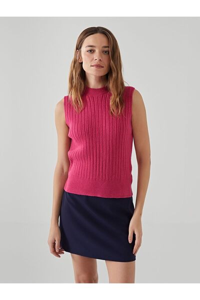 LC Waikiki Crew Neck Textured Women's Knitwear Undershirt