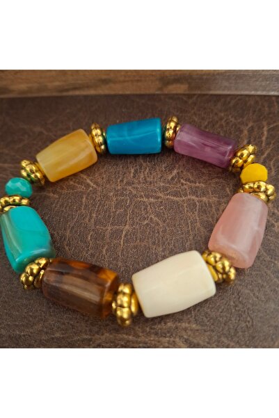 azra takı tasarım Handmade Colorful, Acrylic Elastic Women's Bracelet