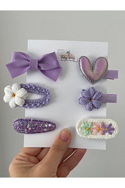 my baby’s world bebek çocuk mağzası Lila Klips Toka Seti