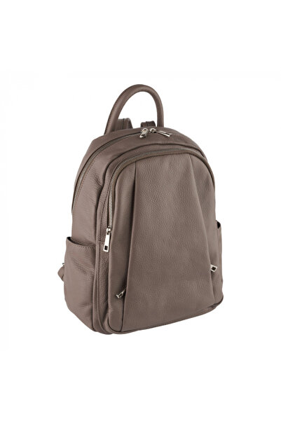 AZZURA Rucsac Chelsea, din piele 100% naturală grej, 8087