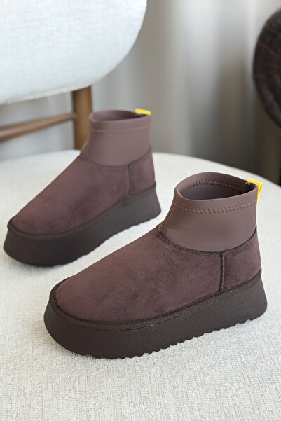 GOFFSHOES Női Royal Stretch rövid csizma - barna-velúr