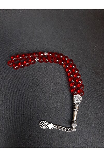 MRYart Transparent Red Glass Beads 33 Luxury Tasbih