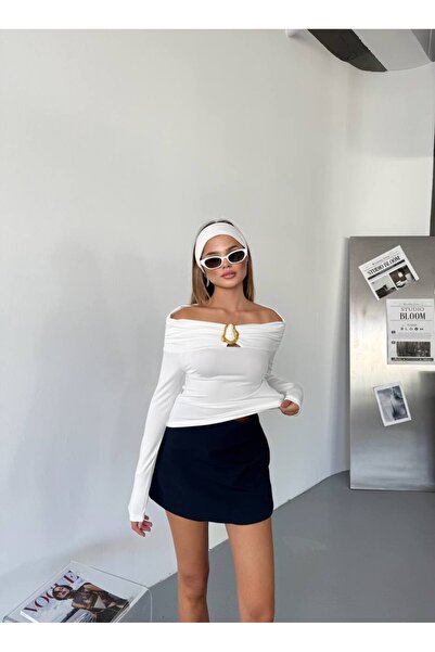 franky B Bluză crop cu cataramă Madonna