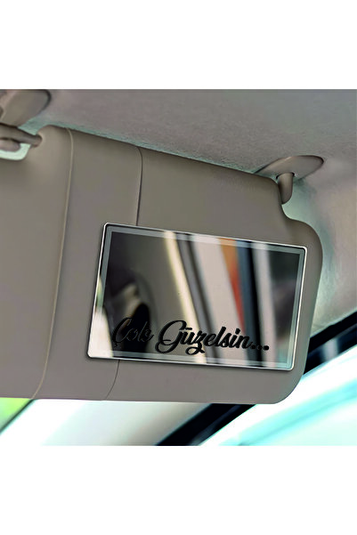 sticker Çok Güzelsin 9X2 cm Çok Güzelsin Güneşlik Ayna Yazısı Araba-Motosikle...