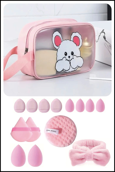 Nera Classy 15 Parça Çantalı Çok Fonksiyonlu Makyaj Seti, Organizer Çantası, ...