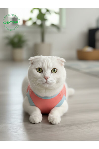 Gobo Şeker Pembe Renkli Kedi ve Köpek Kıyafeti Elbisesi Love Baskılı Medium/M...