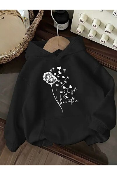 FUFLUNS JUST BREATHE SWEATSHIRT OVERSIZE UNISEX CU GLUGĂ CU IMPRIMARE IN FORM...