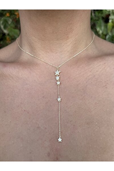 Roha Çelik Gold Starpath Y Kolye