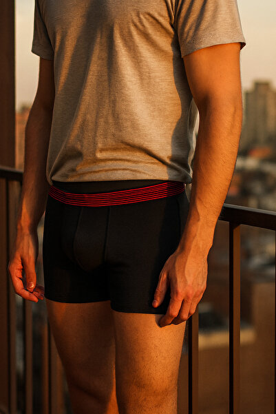 PYAAR بوكسر رجالي باللون الأزرق الداكن