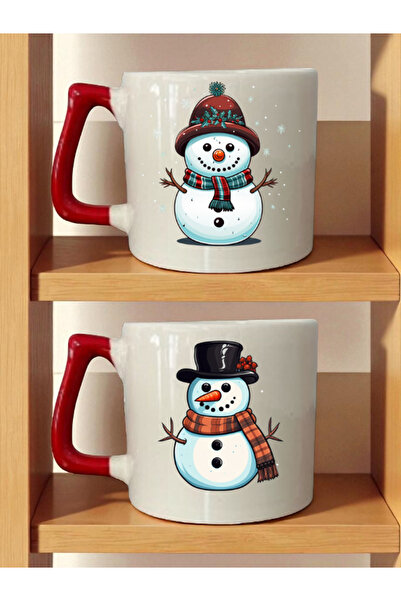 lili hediyelik كوب مطبوع عليه موضوع رجل الثلج - هدية عيد ميلاد للزوج، هدية للرجل