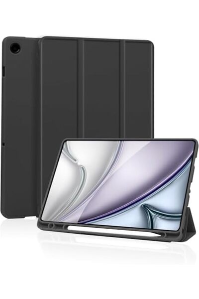 Generic Galaxy Tab A9 Plus Case, 11-Inch 2023, Trifold Stand with Pen Holder, Auto Sleep/Wake, Black