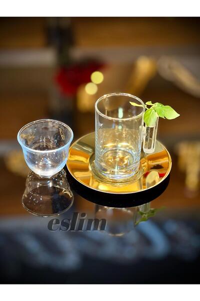 Eslim 18 Pieces Luxury Gold Tea Set