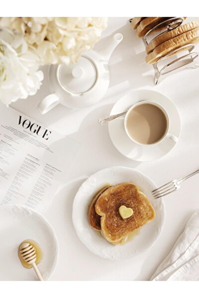 KAYABEY HOME Modern Design Frame-Looking Mdf Table Tableware Breakfast Latte