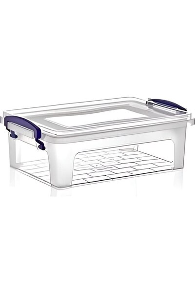 Metler Şeffaf Kilitli Gıda Saklama Kutusu 2 Lt | Mutfak Eşya Düzenleme Kabı Dikdörtgen 4 Adet