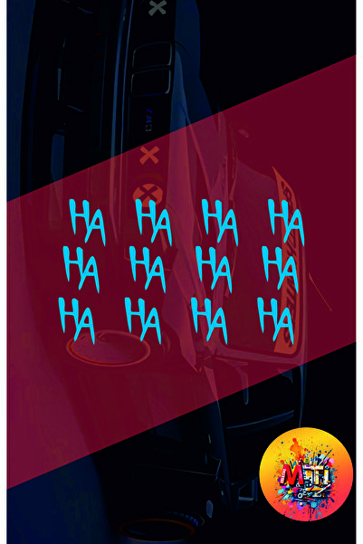 sticker HAHAHA HOLOGRAM A5 15x21 Cm Araba Motor Kask Hologram Cam Etiket Oto