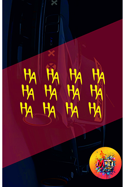 sticker HAHAHA HOLOGRAM A5 15x21 Cm Araba Motor Kask Hologram Cam Etiket Oto