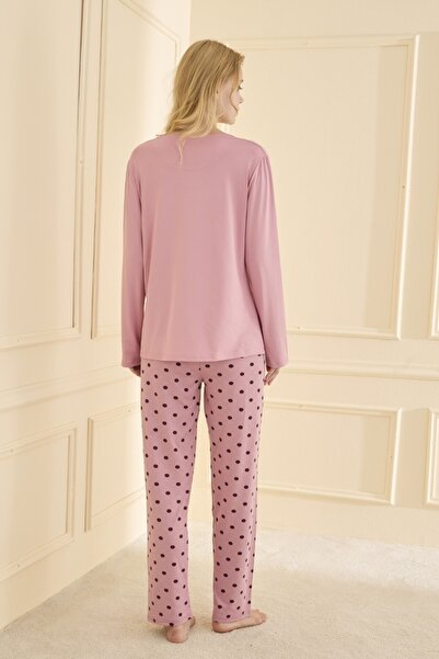 Mihra Kadın Pijama Takımı Uzun Kol Mevsimlik