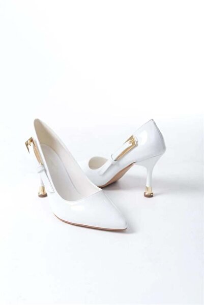 Les Passent Women's Fascino White Patent Leather Stiletto Heels