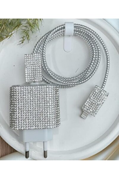 Mena Rise buyspark Başlığı Ve Kablo Taşlı Desenli Kılıf 4'lü Set Type-c Şarj ...