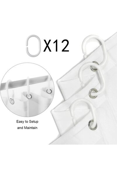 OEM Shower curtain, spring, 180x180cm, 12 hooks
