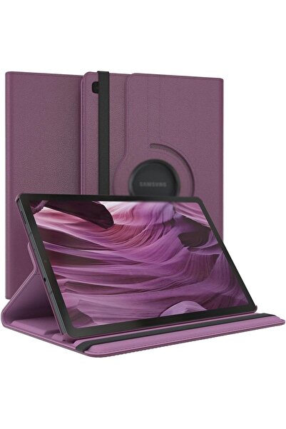 Generic 360° Rotating Stand Case for Galaxy Tab S6 Lite 10.4 2020, Smart Cover with Auto Sleep/Wake, Purple