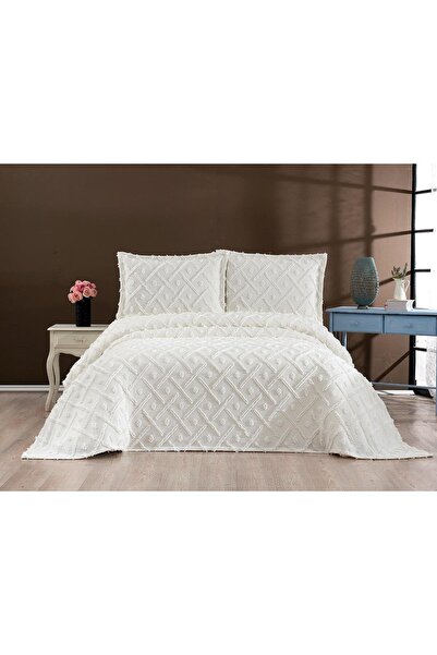 Çapa Home Chenille Bedspread / Dowry Cover / Suitable for Daily Use / 3 Piece Bedspread Isabel