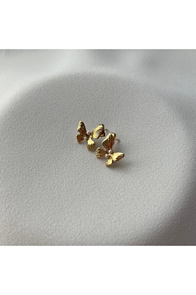 Arye Aksesuar Çelik Mini Kelebek Küpe