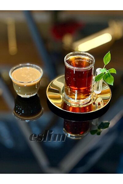 Eslim 18 Pieces Luxury Gold Tea Set