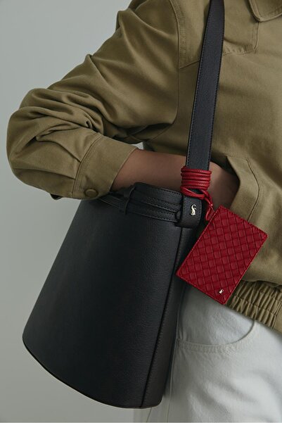 Suud Collection Red Lue Mirrored Card Holder