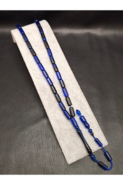 Han Ticarethane Mărgele de rugăciune din chalcedon negru albastru tăiat în fo...