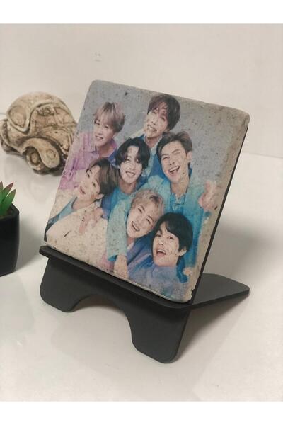 FourArts BTS RM Jin SUGA j-hope Jimin V Jungkook Colecție specială Pictură în marmură 10x10 cm Decorare pentru birou