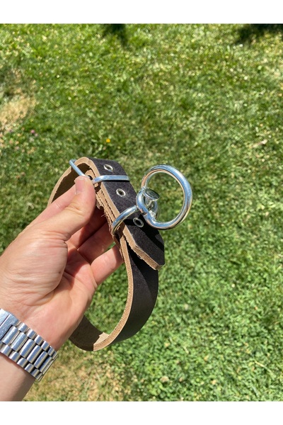 Sürmeli Tasma Small and Medium Breed Genuine Leather Dog Collar 60 cm