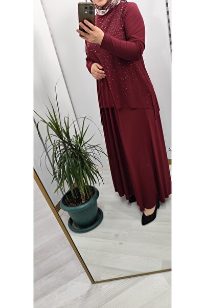 Hanım Zade Butik Ahi sendy kumaş Etekli Takım