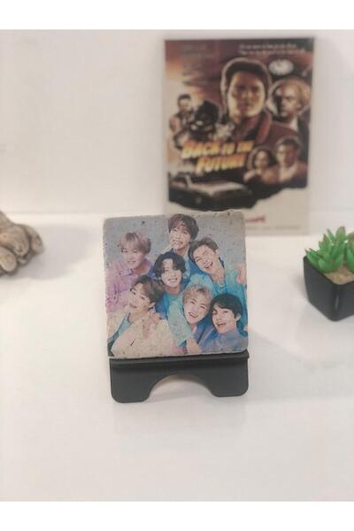FourArts BTS RM Jin SUGA j-hope Jimin V Jungkook Colecție specială Pictură în marmură 10x10 cm Decorare pentru birou