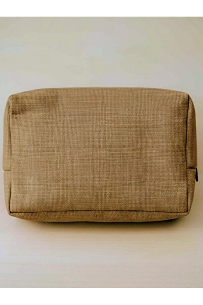 MANU Тъмнокафява черна водоустойчива чанта с цип за грим и съхранение