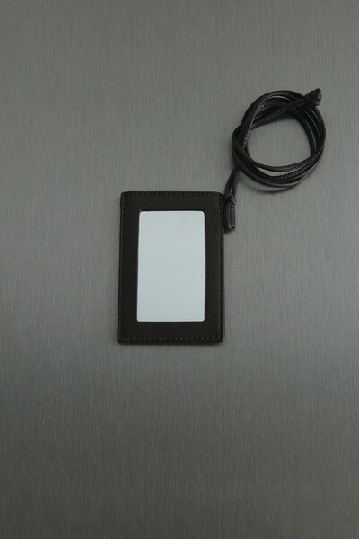 Suud Collection Brown Lue Leopard Mirrored Card Holder