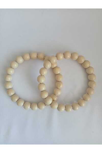 hobi duragı Renkli Ahşap Boncuklu Yuvarlak Çanta Sapı