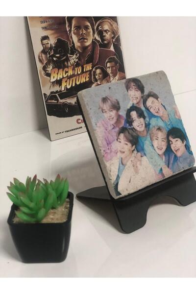 FourArts BTS RM Jin SUGA j-hope Jimin V Jungkook Colecție specială Pictură în marmură 10x10 cm Decorare pentru birou