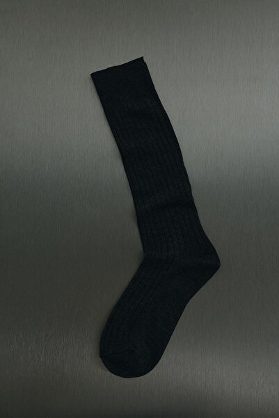 Suud Collection Anthracite Yves Ribbed Socks