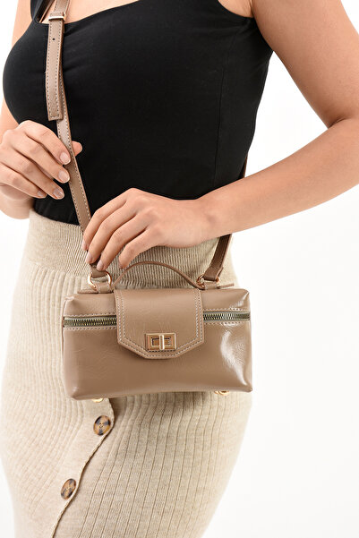 Çanta Trend Isabella Model Dark Mink Women's Hand and Shoulder Bag