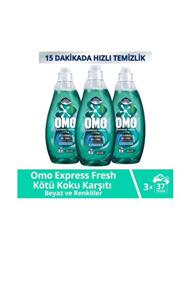 Omo Express Fresh Kötü Koku Karşıtı Beyaz & Renkliler Sıvı Çamaşır Deterjanı ...