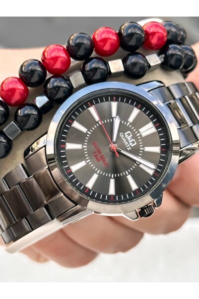 Q&Q Women's Wristwatch, Smoked Color Steel Band, Bracelet Gift