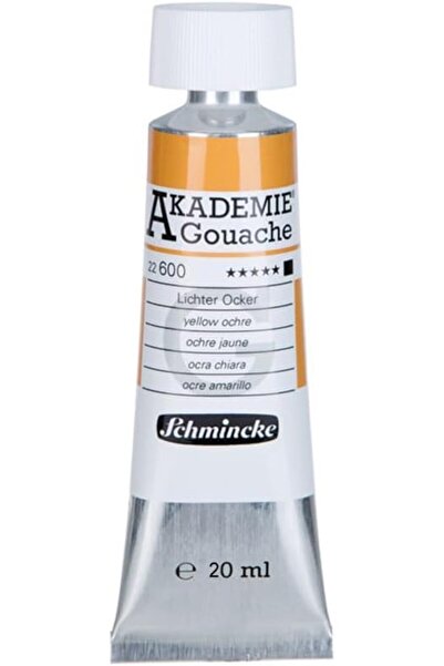 luck but success Akademie Gouache Paint 20 ml 600 Yellow Ocher Lbs 805980