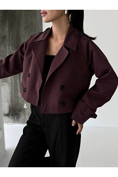 asyadabutik PREMİUM KALİTE KISA ASTARLI TRENÇKOT