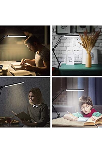 STOREMAX trendflare LED Masa Lambası, Kelepçeli Ayarlanabilir Salıncak Kol Lambası, Göz Bakımı Okuma Işığı, 1