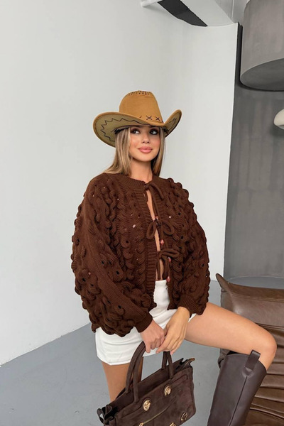 thesunfyre Cardigan casual cu mâneci lungi, tricotat cu cablu, scobit, pentru...