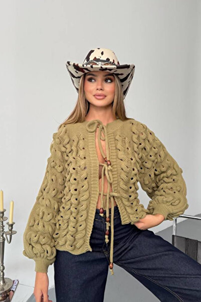 thesunfyre Cardigan casual cu mâneci lungi, tricotat cu cablu, scobit, pentru...