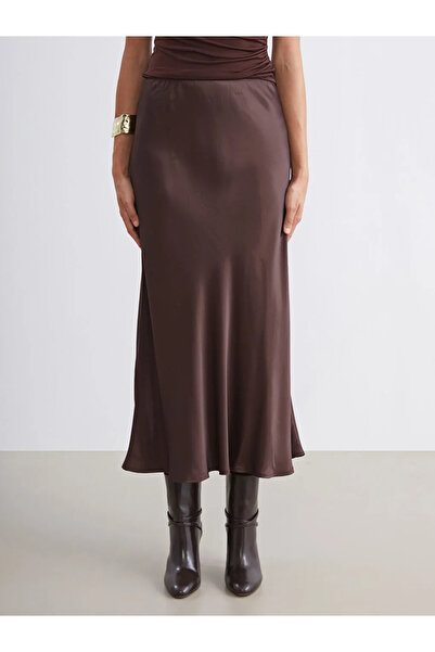 LC Waikiki SoulifeKahverengi Beli Lastikli Saten Etek