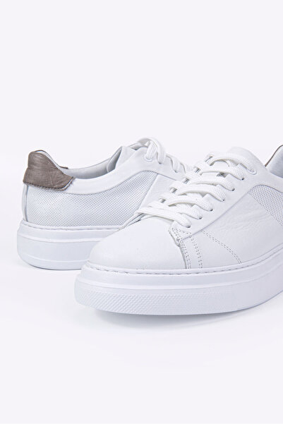 Vantaggio Volt Білі внутрішні та зовнішні 100% натуральні шкіряні чоловічі кросівки